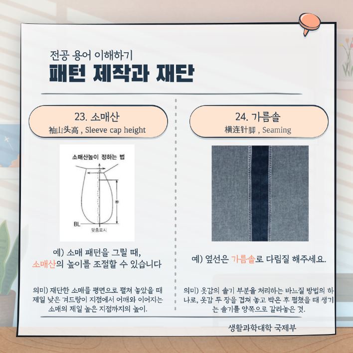 의류학과 유학생을 위한 전공용어집(2021-1 국제부 학생 제작)
