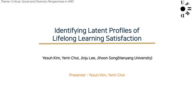 [김예서, 최예린, 이진주, 송지훈] Identifying Latent Profiles of Lifelong Learning Satisfaction