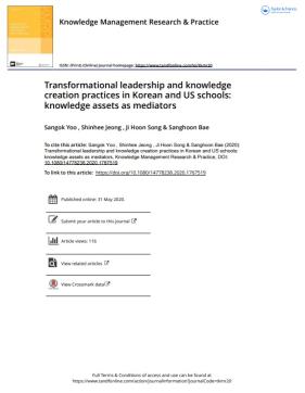 [유상옥,정신희,송지훈,배상훈] Transformational leadership and knowledge creation practices in Korean and US schools: knowledge assets as mediators