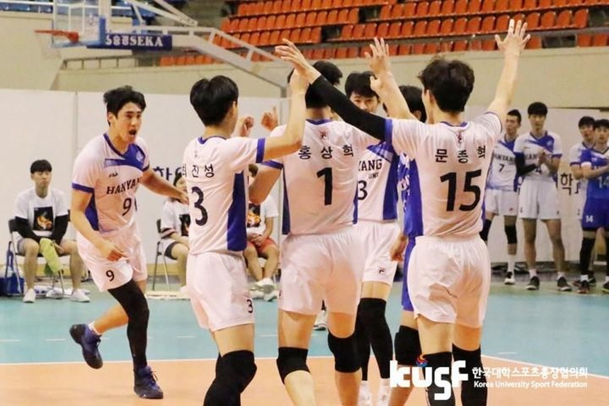 2017배구리그 한양대 3-2로 성균관대 이겨