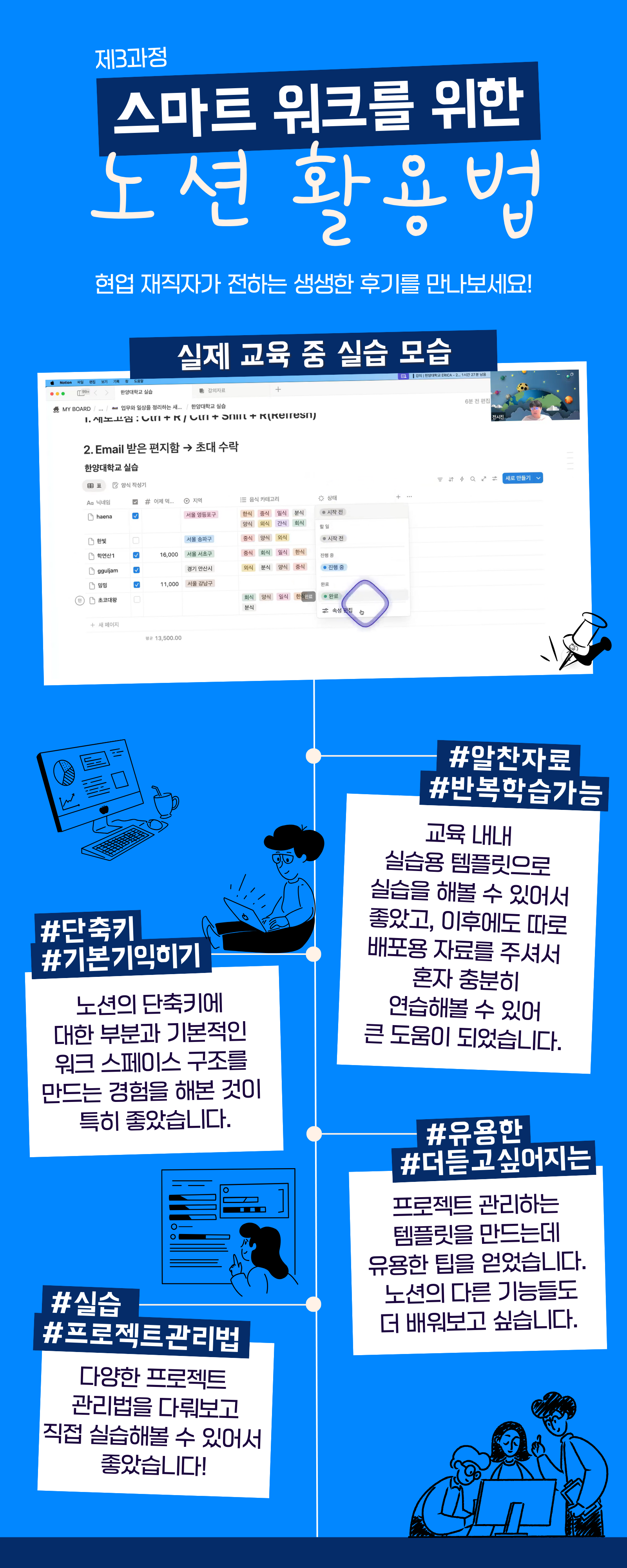 [무료/비대면] 스마트 워크를 위한 노션 활용법 생생 후기 모음집