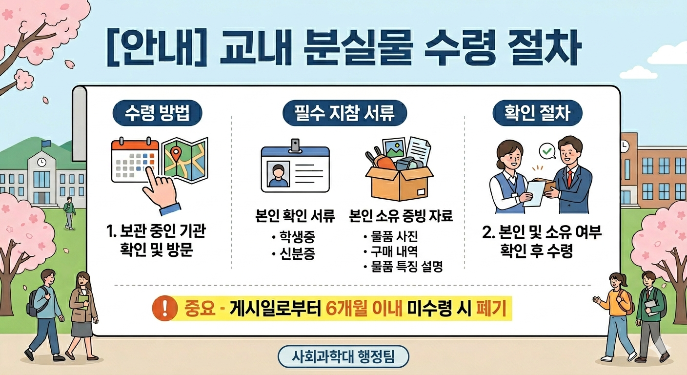 분실물 보관 및 수령 안내